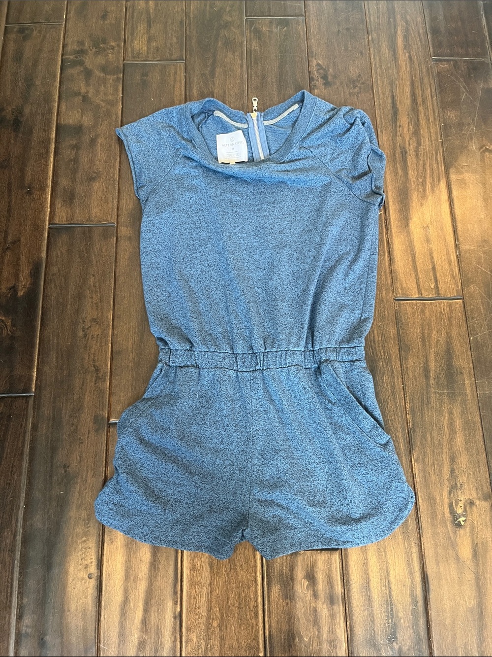 Alternative Blue Heather Girls Short Sleeve Romper One-Piece